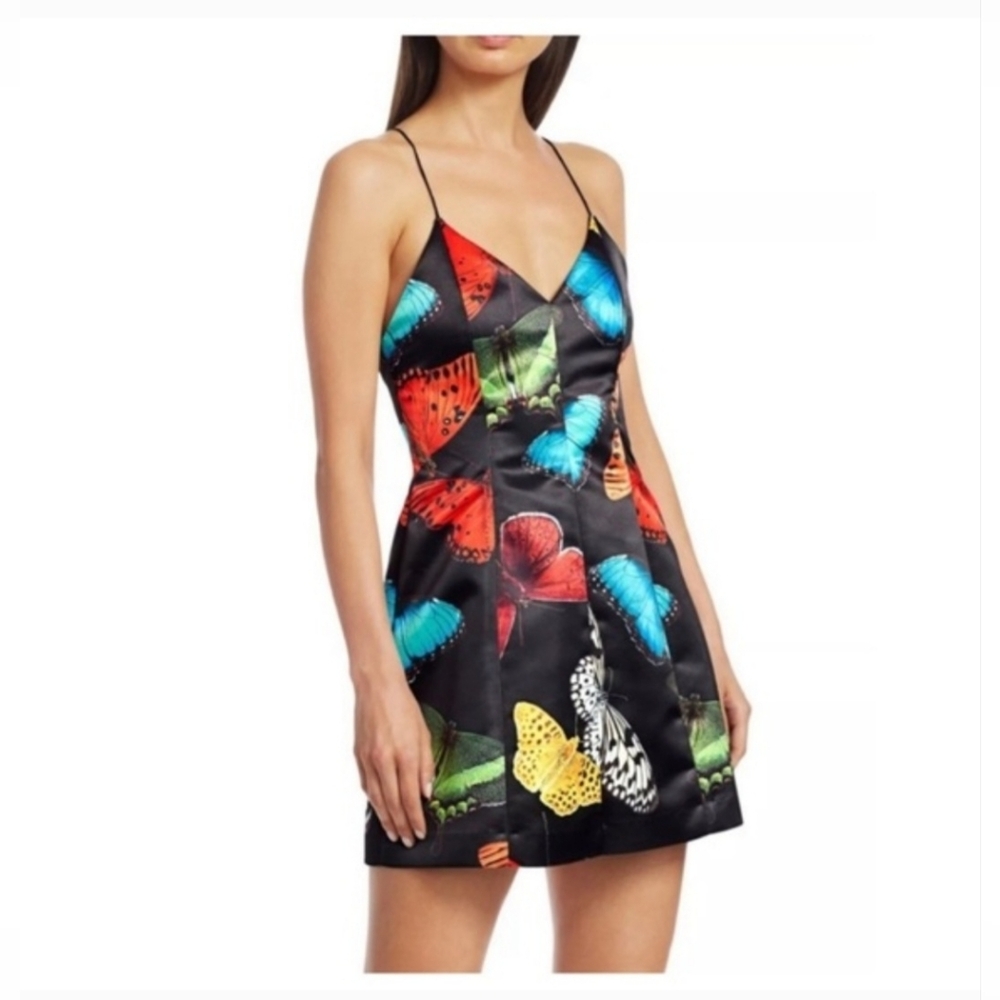 Alice + Olivia Tayla Butterfly Print Minidress Size 4 - Picture 5 of 15